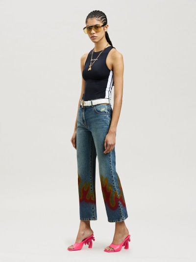 Palm Angels Tracking Active Tanktop Tielko Damske Čierne Biele | SK-261873