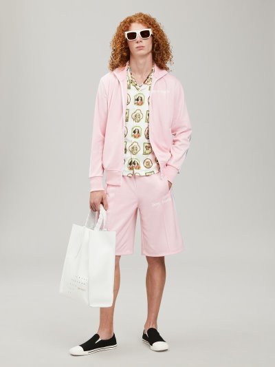 Palm Angels Tracking Jackets Mikiny Panske Ruzove Biele | SK-320575