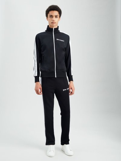 Palm Angels Tracking Jackets Mikiny Panske Čierne Biele | SK-321474