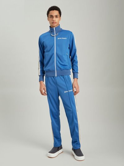 Palm Angels Tracking Jackets Mikiny Panske Modre Biele | SK-620787