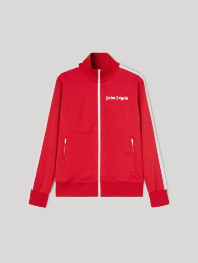 Palm Angels Tracking Jackets Mikiny Panske Červené Biele | SK-768295