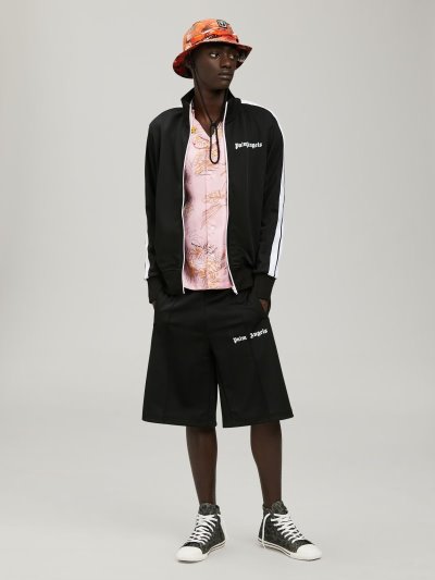 Palm Angels Tracking Jackets Mikiny Panske Čierne Biele | SK-846299