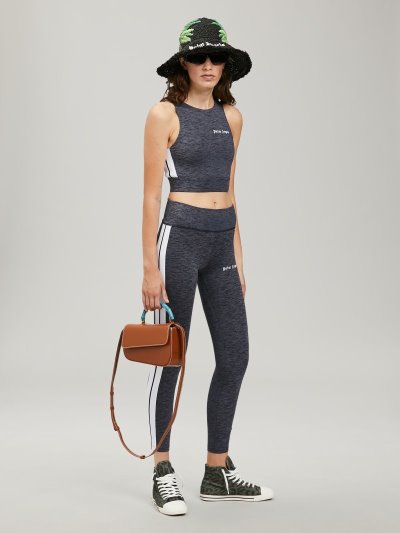 Palm Angels Tracking Leggings Leginy Damske Siva Čierne | SK-301041