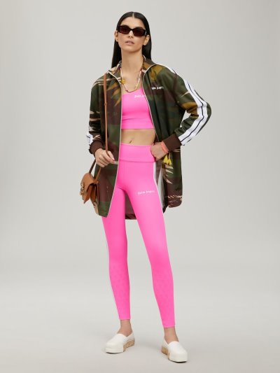 Palm Angels Tracking Leggings Leginy Damske Fuchsie Biele | SK-785695