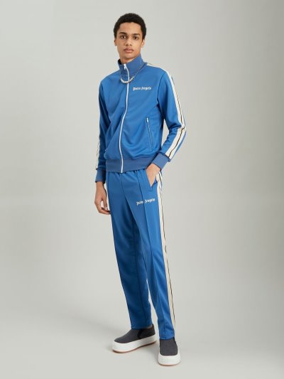 Palm Angels Tracking Pants Sportove Nohavice Panske Modre Biele | SK-431386