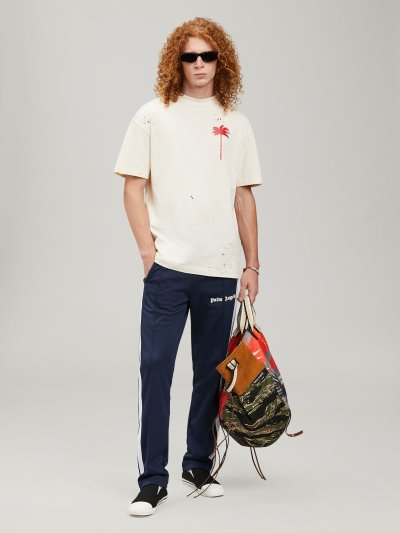 Palm Angels Tracking Pants Sportove Nohavice Panske Námornícka Modrá Modre Biele | SK-564874