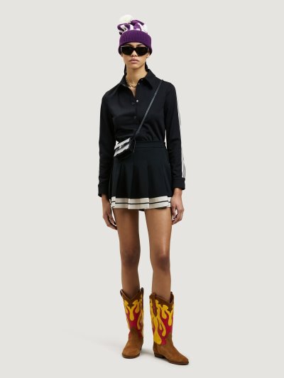 Palm Angels Tracking Plisované Skirt Sukne Damske Čierne | SK-358575