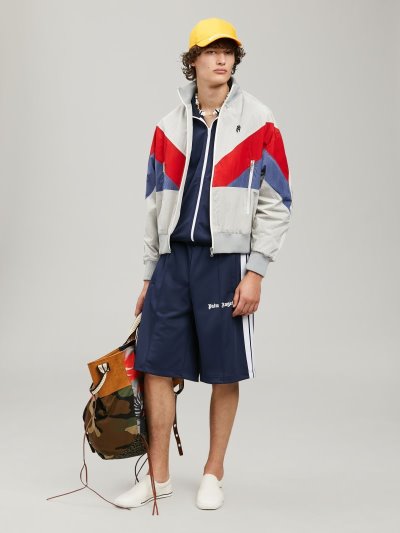 Palm Angels Tracking Shorts Sortky Panske Námornícka Modrá Modre Biele | SK-472771