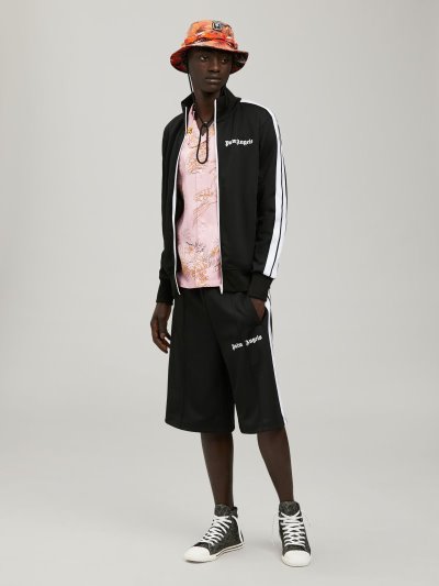 Palm Angels Tracking Shorts Sortky Panske Čierne Biele | SK-508421