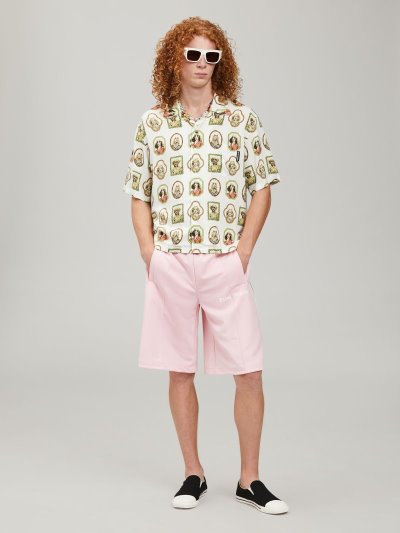 Palm Angels Tracking Shorts Sortky Panske Ruzove Biele | SK-670387