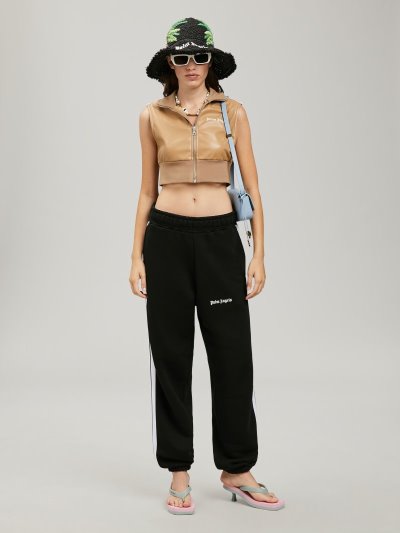 Palm Angels Tracking Sweatpants Sportove Nohavice Damske Čierne Biele | SK-796062