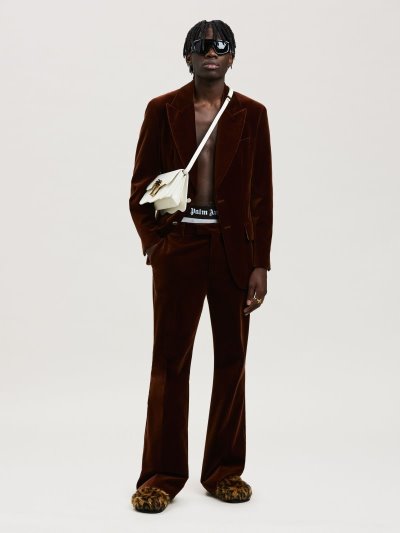 Palm Angels Velvet Suit Pants Nohavice Panske Hnede Hnede | SK-369195
